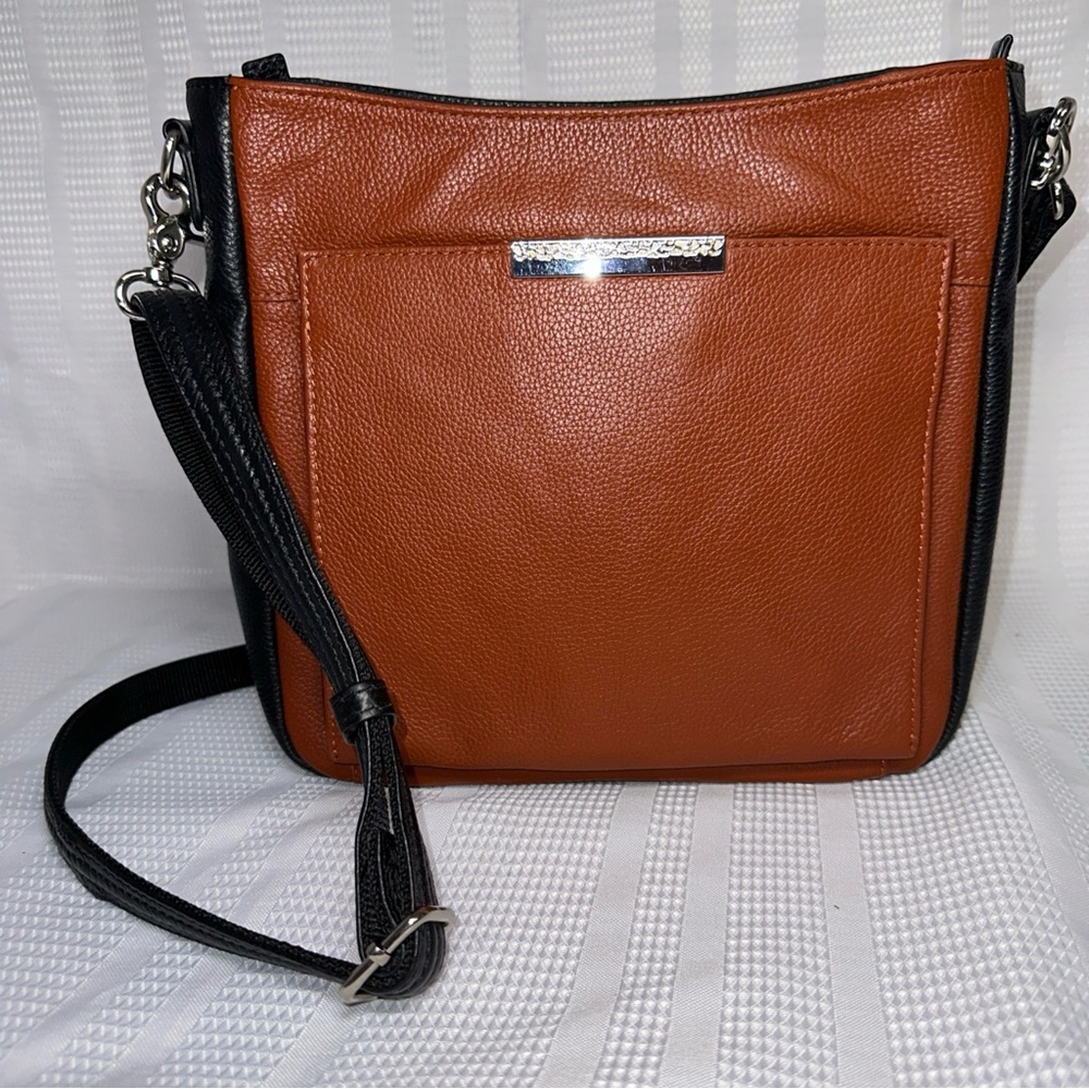 Gun Toten Mama RFID Slim X Body Concealed Carry Cinnamon & Black Slim Cross Body